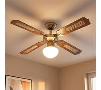Globo Ventilateur de plafond Ventilatorleuchte Vor-Rücklauf Interrupteur à tirette