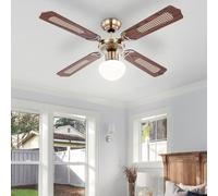 Ventilateur de plafond interrupteur Á tirette luminaire éclairage rafraîchir chauffer Globo Champions 0309 / 034009