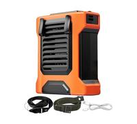 Ventile à vie : ventilateur de voyage à 4 vitesses à 4 vitesses avec batterie mobile et lampe de poche | Sous-vêtement USB rechargeable pour camping, randonnée, pêche, plage, salle de gym, écrivains