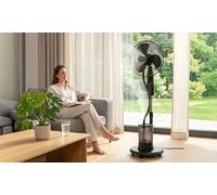 ProfiCare Ventilateur et humidificateur à roulette 40 cm noir