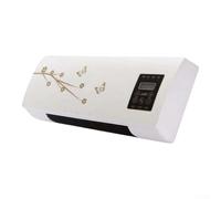 Ventilo-convecteur mural 2-en-1 avec céramique pour ptc 1800W - pour chauffage et ventilation silencieux pour salle de bain jusqu'à 20m² - pour affichage LED et télécommande - (UK Golden Flower)
