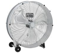 Ventil'tambour Vidaxl Avec Roulettes, 3 Vitesses, Argent, ¿77 Cm