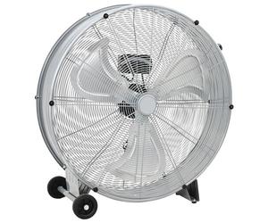 Ventil'tambour vidaXL avec roulettes, 3 vitesses, Argent, ¿77 cm