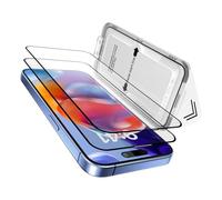 Vention 2 Pièces Verre Trempé pour iPhone 15 Pro Max Couverture Complète, Installation Facile, Dureté 9H, Anti-Choc, Résistant Aux Bris, Sans Bulles, Résistant Aux Empreintes, Bords Arrondis 2.5D