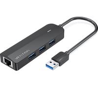 Vention 4-en1 USB 3.0 vers 3x USB 3.0 / Adaptateur Gigabit Ethernet 0.15M Noir