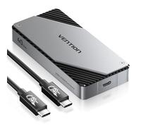 VENTION 40Gbps Boîtier SSD NVMe M.2, L'adaptateur M.2 Aluminium avec Ventilateur sans Outils, Compatible Thunderbolt 4/3, USB4, pour Clés M & M+B 2230/2242/2260/2280 PCIe SSD