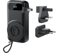 Vention 5-en-1 10000mAh Travel Power Bank 22.5W Black LED Display Type