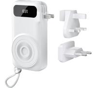 Vention 5-en-1 10000mAh Travel Power Bank 22.5W White LED Display Type