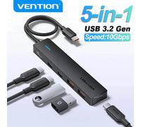 Vention 5 en 1 USB 3.2 HUB 10Gbps extension de répartiteur USB A Type C HUB adaptateur Multiport pour MacBook iPad Xiaomi Samsung ordinateur portable USB A 2 3