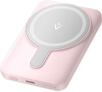 Vention 5000mAh Magnetic Wireless Power Bank 20W Pink Light Indicator Display Type