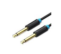 Vention 6.35mm vers 6.35mm Stéréo Câble 1,5M, 1/4 TRS Plaqué Or Jack Mâle vers Mâle Câble pour Guitare, Amplificateur, Piano, Électrique Basse