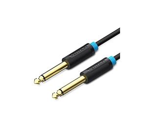 Vention 6.35mm vers 6.35mm Stéréo Câble 1M, 1/4 TRS Plaqué Or Jack Mâle vers Mâle Câble pour Guitare, Amplificateur, Piano, Électrique Basse