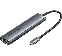 Vention 6-en-1 USB-C vers HDMI / 2 x USB 3.0 / USB-C / RJ45 / PD Station d'accueil 0.15M Gris Aluminium A