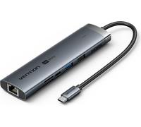 Vention 8-in-1 USB-C vers HDMI / USB-C / USB 3.0 / USB 2.0 / RJ45 / SD/TF / PD Docking Station 0.15M G