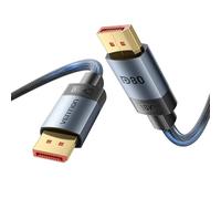 VENTION 80Gbps 16K Câble DisplayPort 2.1, 16K@60Hz, 10K@120Hz, 8K@240Hz, 4K@480Hz, Compatible FreeSync/G-Sync/VRR/eARC/HDCP2.3, pour Carte Graphique/Moniteur Gaming/PC/HDTV (2m)