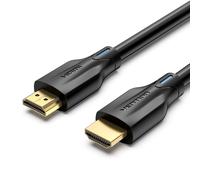 Vention AANBH Câble HDMI 2.1 2m, Connecteurs Type A Mâle-Mâle, 48 Gbit/s, 3D, ARC, HDR10, Dolby Vision, HDCP 2.3, Contacts Or, Noir