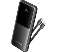 Vention Banque d'alimentation 10000mAh avec câbles USB-C et Lightning intégrés 22,5W Type d'affichage LED noir