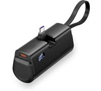 Vention Banque d'alimentation à écran LED 4800mAh (USB-C Lightning USB-C) 22 5W Noir Pliable Type USB-C