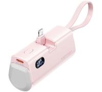 Vention Banque d'alimentation à écran LED 4800mAh (USB-C Lightning USB-C) 22.5W Rose Pliable Lightning Typ