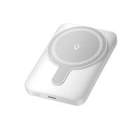 VENTION Batterie Externe magnétique sans Fil 5000 mAh, Charge Rapide de 20 W, avec USB-C et Charge sans Fil, indicateur LED Blanc, Compact pour iPhone/Samsung/AirPods (Blanc)