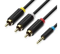 Vention BCBBG Stereo Cable/ Jack 3.5 Male - 3x RCA Male/ 1.5m/ Black