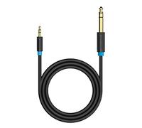 Vention Câble Audio 3.5mm vers 6.35mm Stéréo Jack, Câble Jack TRS 6.35 Mâle vers 3.5 Mâle pour Guitare, Haut Parleurs, Table de Mixage, Amplificateurs Cinéma Maison (1.5m/5ft)