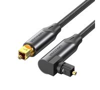 VENTION Câble audio optique à angle droit Câble audio numérique Toslink numérique pour barre de son et TV,Câble optique plaqué or pour home cinéma,S/PDIF,PS4,Xbox,chaîne hi-fi (6.56FT/2Meter)
