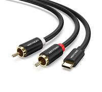 Vention Câble audio USB type C vers 2RCA,USB C vers 2 Male Y RCA Jack Audio Line,Adaptateur audio pour haut-parleurs tablette home cinéma,amplificateur,DVD,voiture stéréo (3.28FT/1Meter)