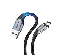 Vention Cable Chargeur pour Sony Manette PS4, 3M Câble Micro USB 3A Nylon Tressé Charge Rapide, Compatible avec Manette PS4 Xbox one, Tablettes, Liseuses, Kindle, Fire TV, Samsung S7 S6 J7 J5 J3