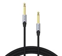VENTION Câble de guitare 6,35 mm - Fiche jack 1/4" - Fiche TS - Prise jack 6,35 mm vers jack 6,35 mm - Pour haut-parleurs, amplificateur, basse, table de mixage - 5 m