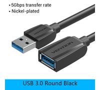 Vention-Câble d'extension USB 3.0 2.0 mâle vers femelle,rallonge à vitesse rapide arc-en-ciel pour ordinateur portable PC,rallonge USB 2.0 - Type [USB 3.0 Black A45]-2m