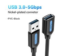 Vention Câble d'Extension USB 3.0, Accessoire pour PC, Smart TV, Xbox One, SSD, Vitesse Rapide,5 Gbit / s-Nickelé, 3 m