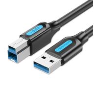 VENTION Câble d'imprimante USB 3.0 type A mâle vers type B mâle 0,5 m compatible avec HP/Epson/Dell/Canon/Lexmark/Xerox/Brother/Samsung, etc
