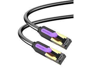 Vention Cable Ethernet CAT 7, 0,5m Câble Réseau RJ45 Rond 10Gbps 600Mhz High Speed STP Gigabit Lan Compatible avec Xbox series X/S PS5 PS4 PC