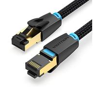 Vention Cable Ethernet CAT 8, 2 m Câble Réseau RJ45 Rond Tressé 40Gbps 2000Mhz High Speed SFTP Gigabit Lan Compatible avec Xbox series X/S PS5 PS4 PC