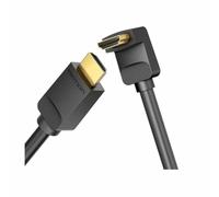 Câble HDMI Mâle vers HDMI Mâle 90º 4K 2.0 - 1,5m - Couleur Noir
