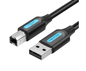 VENTION Câble Imprimante USB 2.0 USB A mâle vers B mâle Cordon de Scanner Câble Compatible avec HP/Epson/Dell/Canon/Lexmark/Xerox/Brother/Samsung etc (1.5M)
