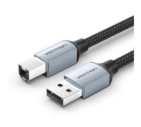 VENTION Câble Imprimante USB Cable A Mâle vers USB B 2.0 Câble 3m | en Alliage d'aluminium Nylon Tressé, Compatible avec Printer HP, Canon, Epson, Lexmark, Brother, Hero