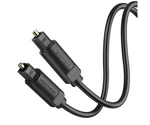 Vention Câble Optique Audio, 5m Cable Optique Toslink (24K Plaqué Or) Câble Audio Optique pour Home Cinema, TV, Barre de Son, PS4, Xbox, Samsung, Bose, Sony