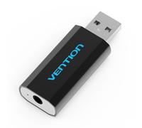 Vention-Carte son externe USB à 3.5mm,adaptateur audio pour ordinateur portable,écouteur,sauna,prise téléphone 3.5mm - Type VAB-S15-B