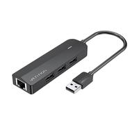 Vention CHPBB Hub USB 2.0 à 3 ports avec adaptateur Ethernet 100m Vention CHPBB Hub USB 2.0 de 0,15m Noir