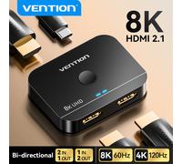 Vention - commutateur HDMI 2.1, 8K 60Hz 4K120Hz, bidirectionnel, 2 en 1, pour TV Xiaomi Xbox PS5 4, moniteur compatible HDMI, séparateur HDMI HDMI 2.1-Green