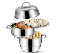 VENTION Cuiseur Vapeur Inox 32 cm, Cuit Vapeur Induction Grande