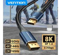 Vention displayport 1.4 câble 8K 60HZ 4K HDR 165hz displayport vidéo PC portable TV displayport 1.4 DP câble 1.2 DP1.4 Alloy-8K