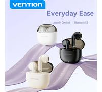 Vention écouteurs sans fil Bluetooth 5.3 basé sur Al ENC petits et légers commandes tactiles intelligentes TWS sans fil Bluetooth écouteurs Elf E07 White