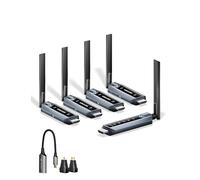 VENTION Émetteur et récepteur HDMI sans Fil 656FT/200M pour Ordinateur Portable/PC, 2,4 G+5G Plug&Play, kit d'extension HDMI sans Fil 4K pour PS5 et Xbox pour vidéo/Audio sur Moniteur ou TV (1TX+4RX)