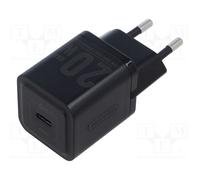 Wall Charger, Vention, Fepb0-Eu, Usb-C, 20w, Gan (Black)