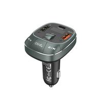 Vention FFLB0 Chargeur Auto Universel Allume-cigare 12-24V DC, 1x USB 2.0, 1x USB Type-C Quick Charge 3+ 30W, ABS+Aluminium, Noir