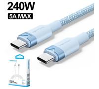 Vention Gold Pd 3.1 240W Usb Type C Câble Tressé En Nylon 5A 48V Pour Samsung S25 A55 Super Fil De Charge Pour Iphone 16 15 Macbook.240W Blue.1M