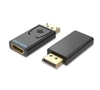 Vention HBKB0 Adaptateur DP Mâle vers HDMI Femelle, 1920x1080 60Hz, Contacts Or, ABS Noir, Compatible Windows/macOS/Linux, Plug & Play, 23.1x40.1x8.9mm